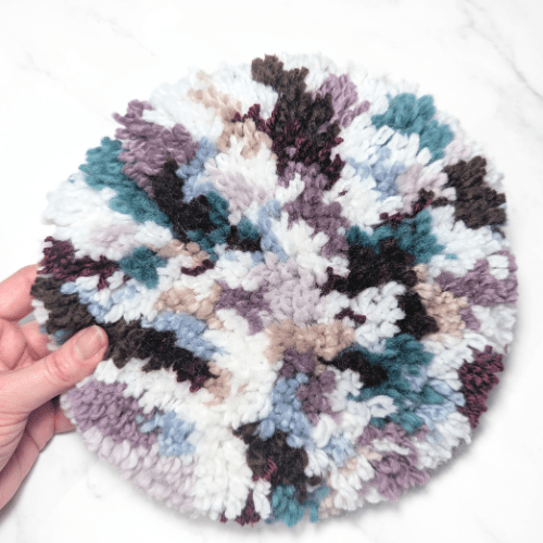 Handmade DIY Round Latch Hook Kit - Mid - Century Modern