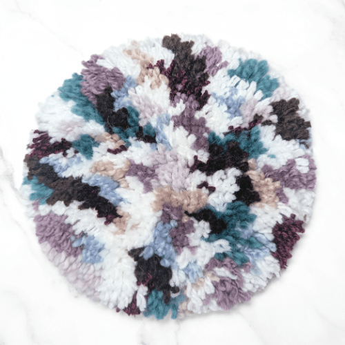 Handmade DIY Round Latch Hook Kit - Mid - Century Modern