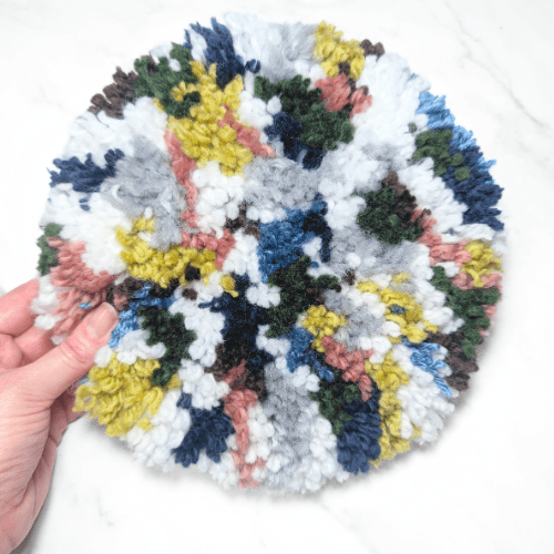 Handmade DIY Round Latch Hook Kit - Vintage