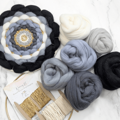 Handmade DIY Weaving Kit For Beginners - Black Monochromatic