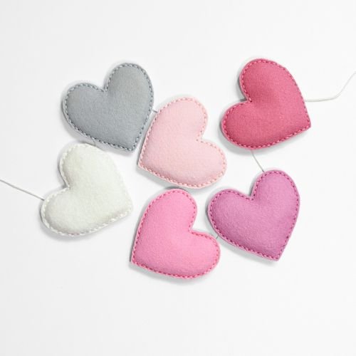 Felt Heart Garland | Felt Heart | Wall Decor | Pinks - BlueRhubarb