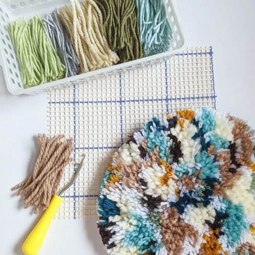 DIY Kit | Fiber Art Kit | Latch Hook | Latch Hook Kit - BlueRhubarb