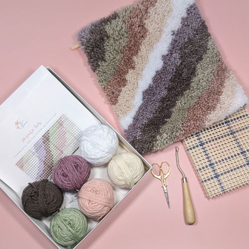 Latch Hook Tapestry DIY Kit | Fiber Art Kit | Latch Hook | Latch Hook Kit - BlueRhubarb