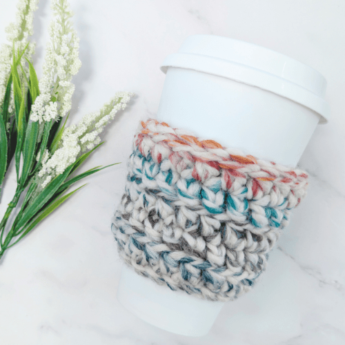 Crochet Cup Cozy Sleeve – Handmade Reusable Coffee Sleeve - Hudson Bay - BlueRhubarb