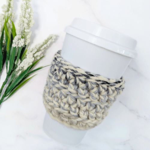 Crochet Cup Cozy Sleeve – Handmade Reusable Coffee Sleeve - Moonlight - BlueRhubarb