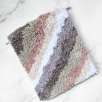 Handmade DIY Latch Hook Kit - Neutral Buttercream Palette - Modern Fiber Art
