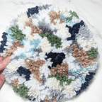 Handmade DIY Round Latch Hook Kit - Cottage