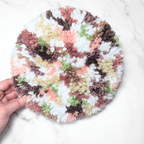 Handmade DIY Round Latch Hook Kit - Neutral Boho