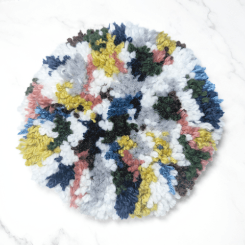 Handmade DIY Round Latch Hook Kit - Vintage