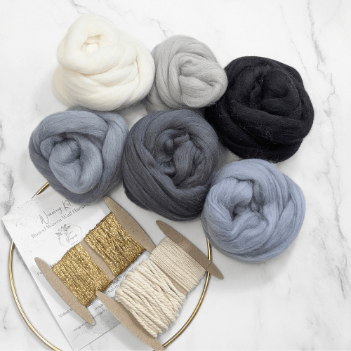 Handmade DIY Weaving Kit For Beginners - Black Monochromatic