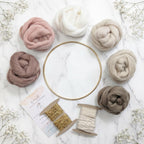 Handmade DIY Fiber Wall Art DIY Weaving Kit For Beginners - Neutral Blush Tones