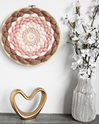 Handmade DIY Fiber Wall Art DIY Weaving Kit For Beginners - Neutral Blush Tones