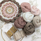 Handmade DIY Fiber Wall Art DIY Weaving Kit For Beginners - Neutral Blush Tones