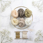 Handmade DIY Fiber Wall Art DIY Weaving Kit For Beginners - Neutral Yellow Tones