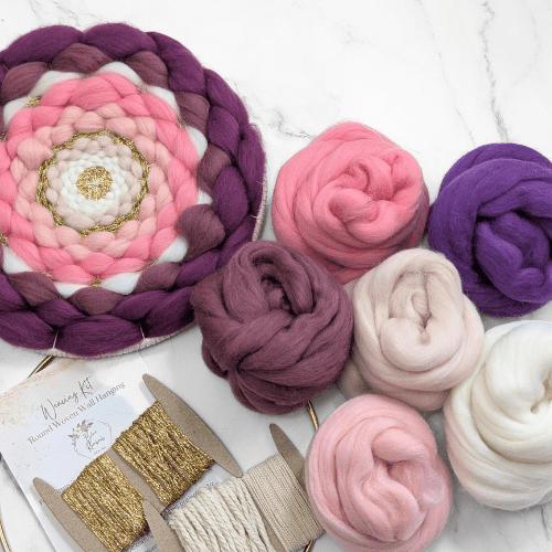 Handmade DIY Weaving Kit For Beginners - Pink Tones