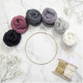 Handmade DIY Fiber Wall Art DIY Weaving Kit For Beginners - Smokey Purple Tones