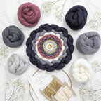 Handmade DIY Fiber Wall Art DIY Weaving Kit For Beginners - Smokey Purple Tones