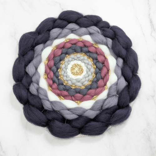 Handmade DIY Fiber Wall Art DIY Weaving Kit For Beginners - Smokey Purple Tones