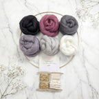 Handmade DIY Fiber Wall Art DIY Weaving Kit For Beginners - Smokey Purple Tones