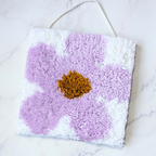 Handmade DIY Latch Hook Kit - Modern Fiber Art - Daisy Pattern