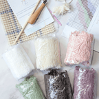 Handmade DIY Latch Hook Kit - Neutral Buttercream Palette - Modern Fiber Art