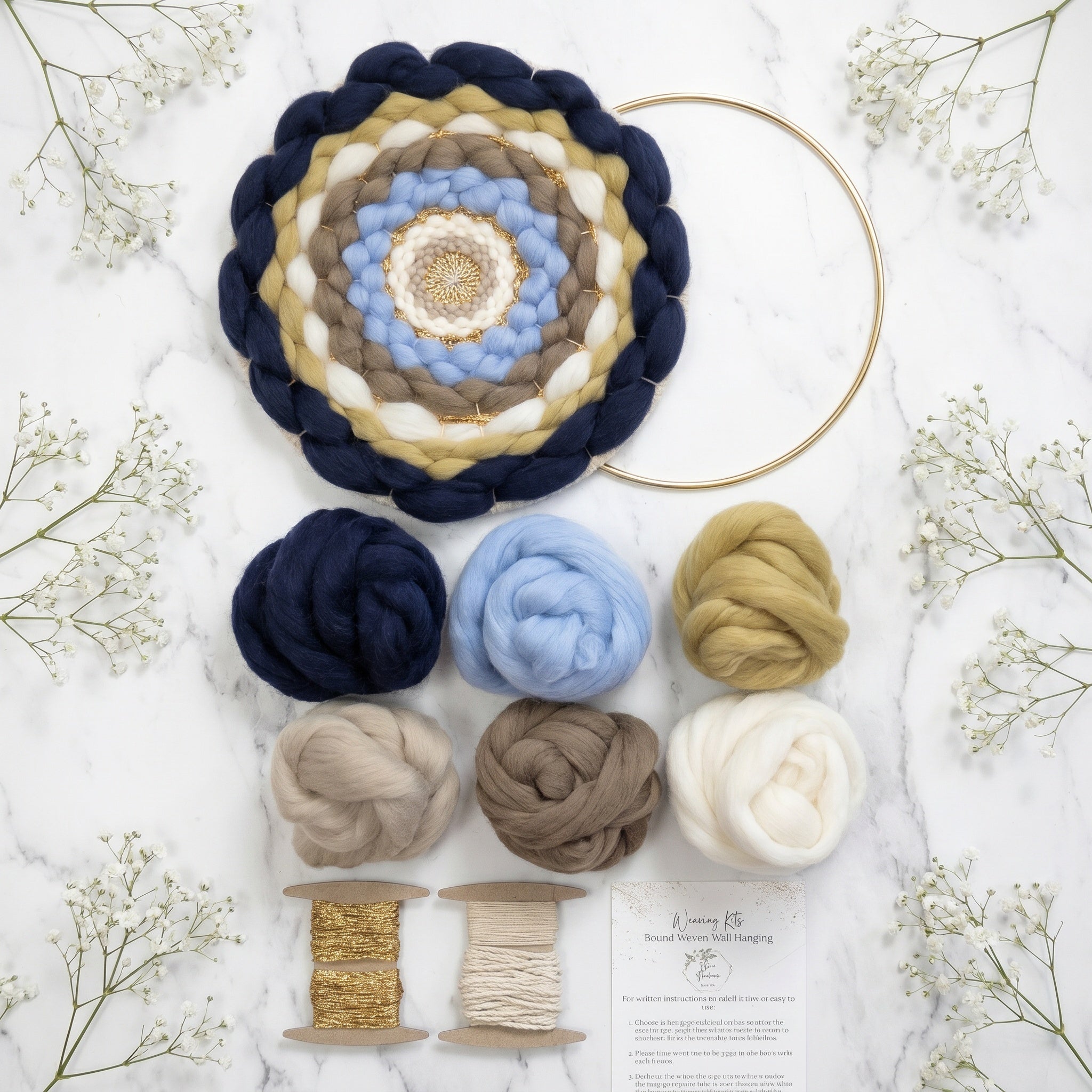 DIY Weaving Kit For Beginners - Neutral Blue Tones